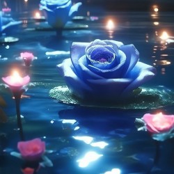 А синими розами всё ещё пахнет вода