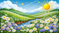 В лугах задумчивых с цветами...1с