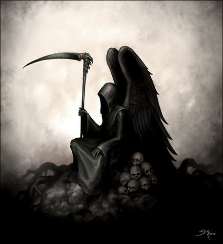 Ангел с чёрными крыльями