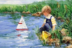 Плывет кораблик по водной глади