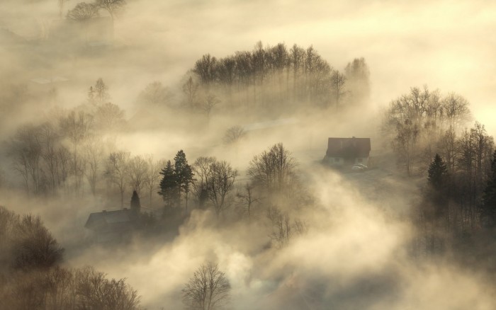 Тумана марево стекло