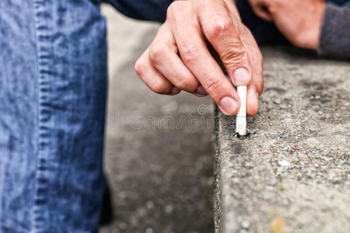 Затуши сигарету о камень