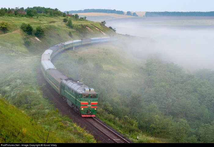 За окном леса с полями