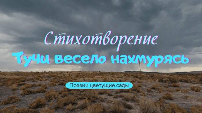 Тучи весело нахмурясь