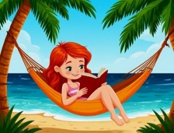 Лежу в тени, читаю книжку... /коротыш/