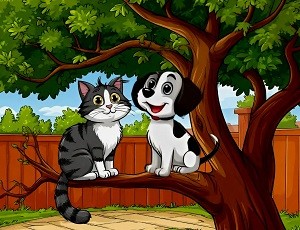 Прекрасный пёс, не уподобился котам... /коротыш/
