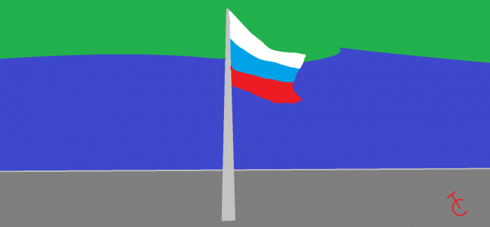 Гонит ветер вперёд флаг российский!