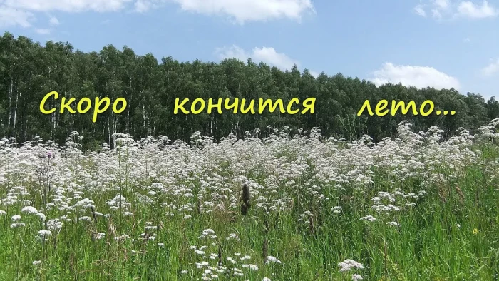 Кончается лето.