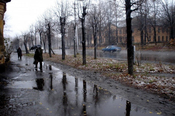 Город в плену у осени.