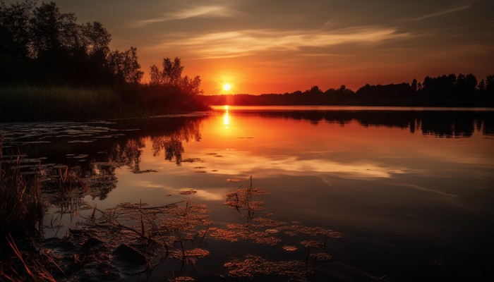 ВОСХОД НАД РЕКОЙ.