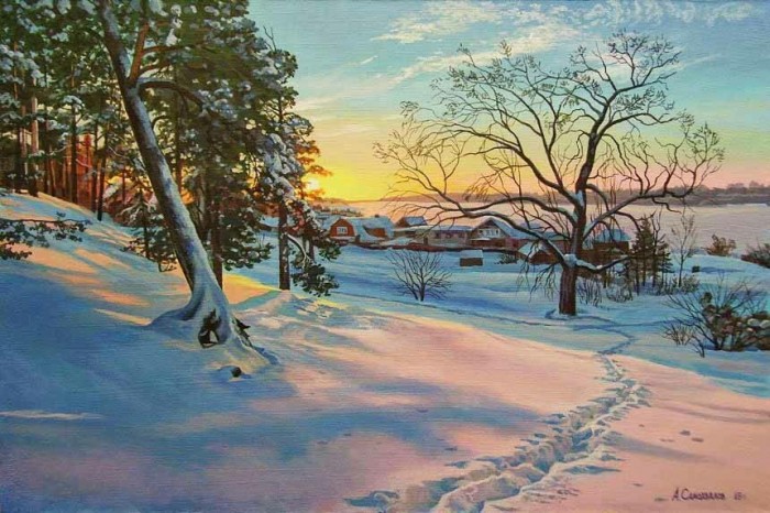 Февраль в туманной дымке синей...