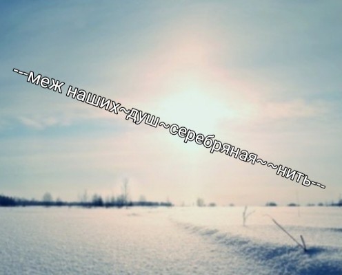 Меж наших душ - серебряная нить...