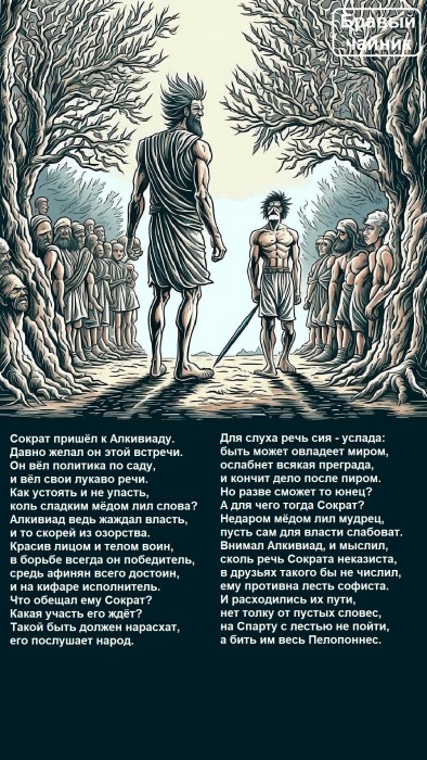 Сократ пришёл к Алкивиаду...