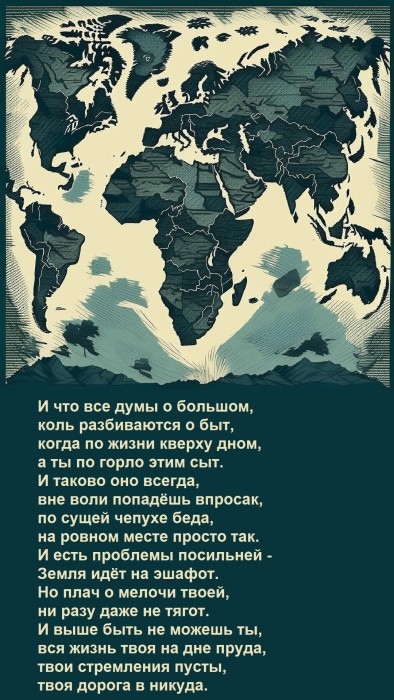 И что все думы о большом...