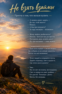 Не взать взаймы